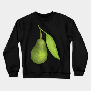 Painted avocado with a leaf Crewneck Sweatshirt